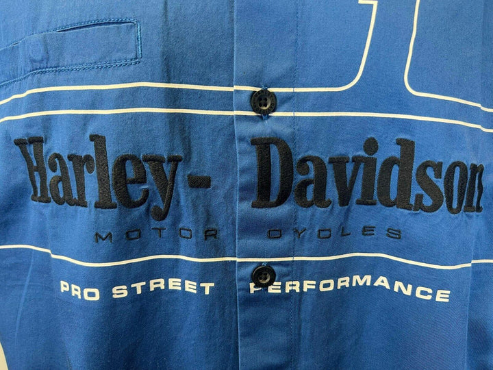 HD Branded Men's True Blue Shirt #1 Racing Logo Short Sleeve (S19)