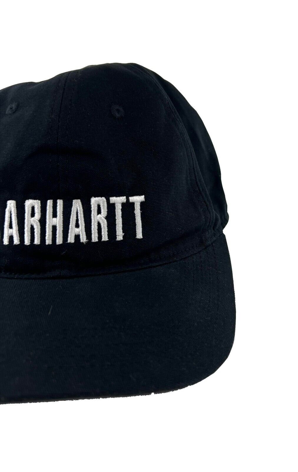 Carhartt Black Canvas Cap FastDry Comfort Block Letters (S07)