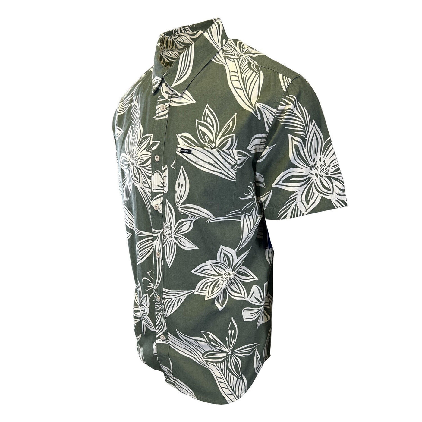 O'Neill Men's Shirt Shoreside Short Sleeve Printed Flowers Shirt