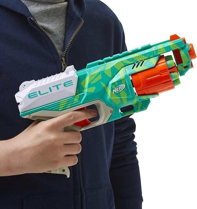 Hasbro Nerf Elite Disruptor 6-Dart Rotating Drum Dynamic Green Blaster (S43)