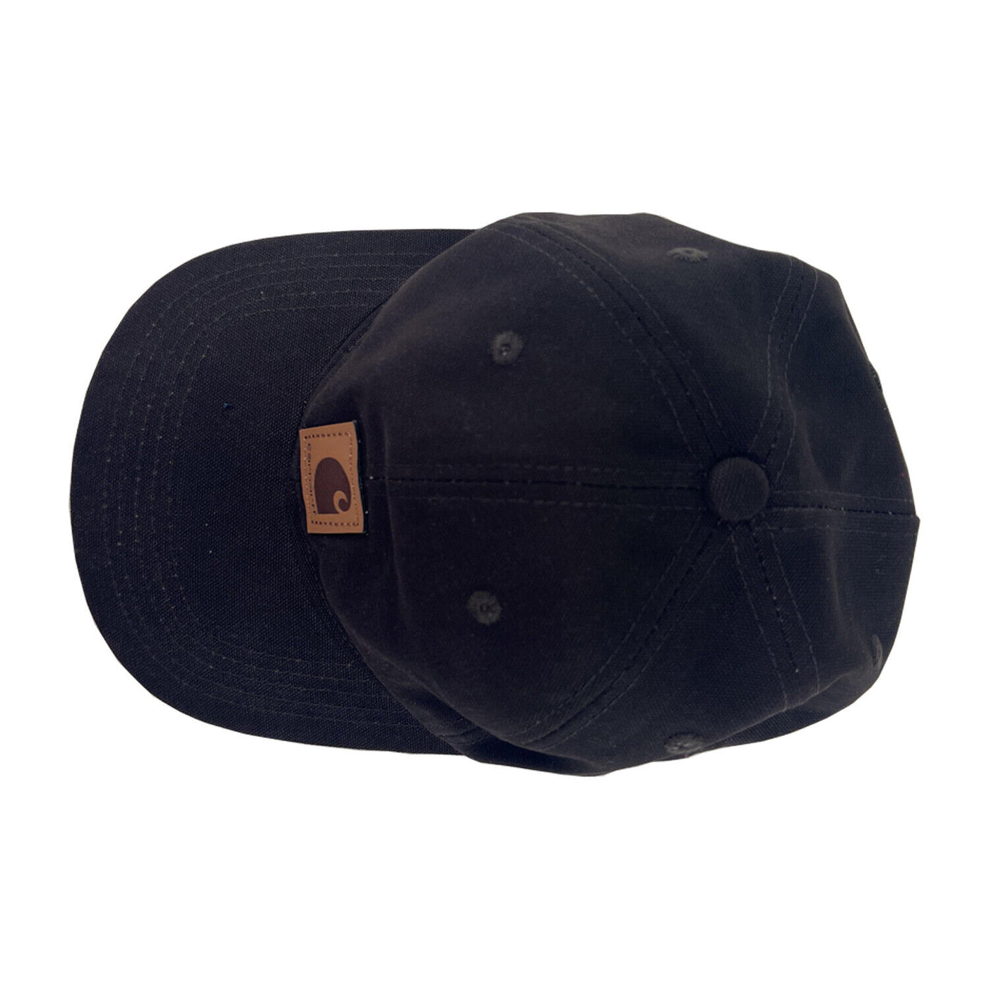 Carhartt Dark Brown Canvas Cap FastDry Comfort Center Logo Patch (S01)