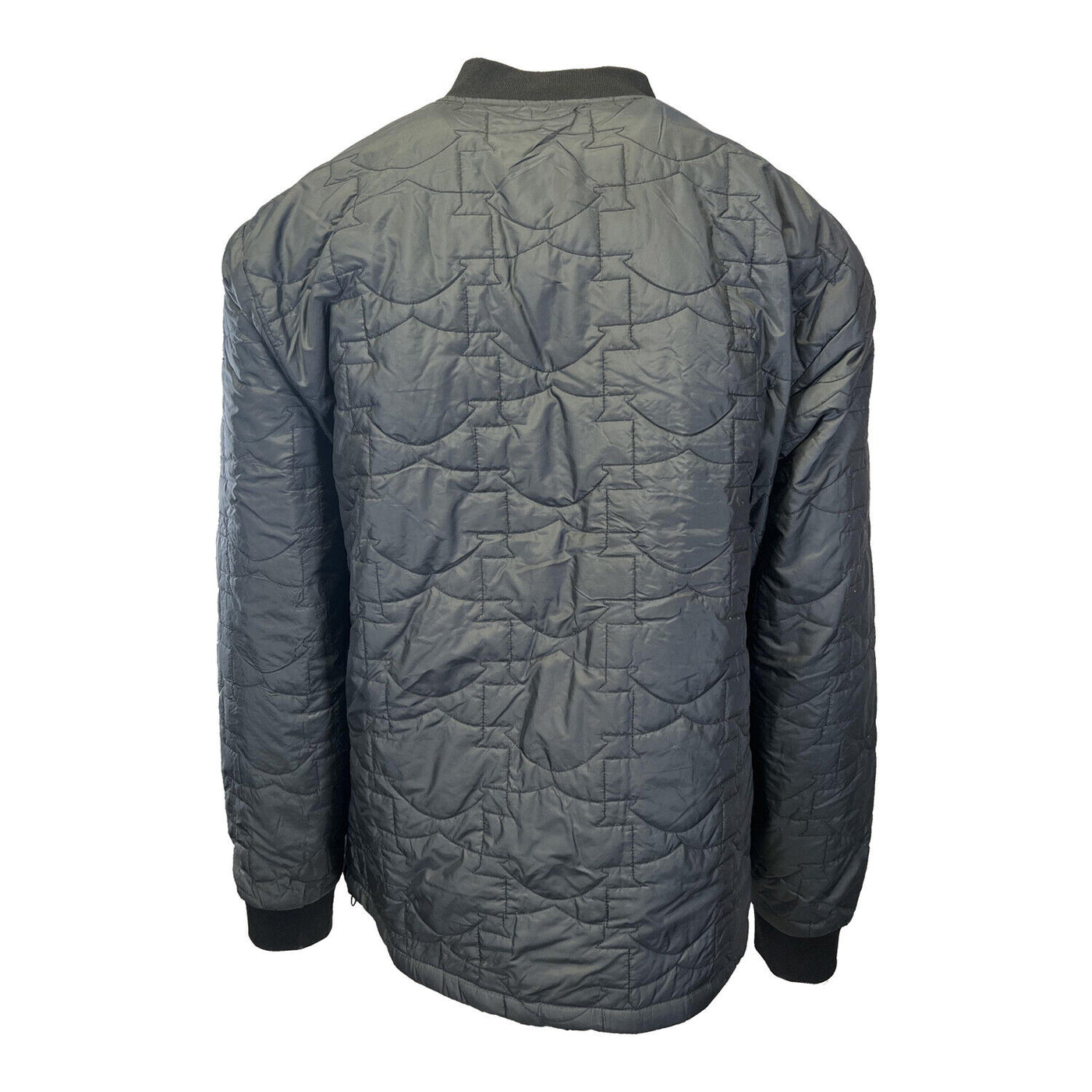 Branded Men's Grey All-Over Stitched Bar & Shield Logo Jacket (S84)