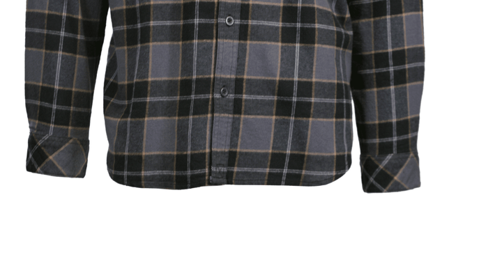 O'Neill Men's Black Shirt Redmond Plaid Stretch Flannel Long Sleeve (S26)