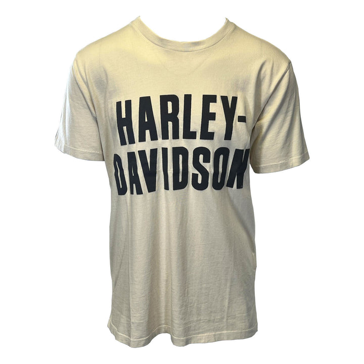 HD Branded Men's Bone White T-Shirt Letter Jersey Appliqué S/S Tee (S97)