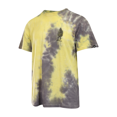 Element Men's T-Shirt Yellow Dark Grey Tie-Dye Mushroom Graphic S/S (S17)