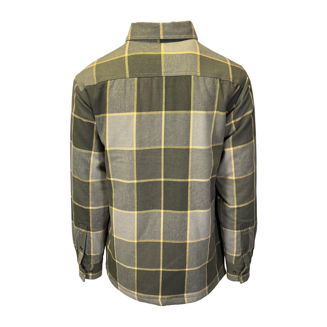 HD Branded Men's Plaid Shirt Jacket Vintage Yarn Dyed L/S Shacket (S72)