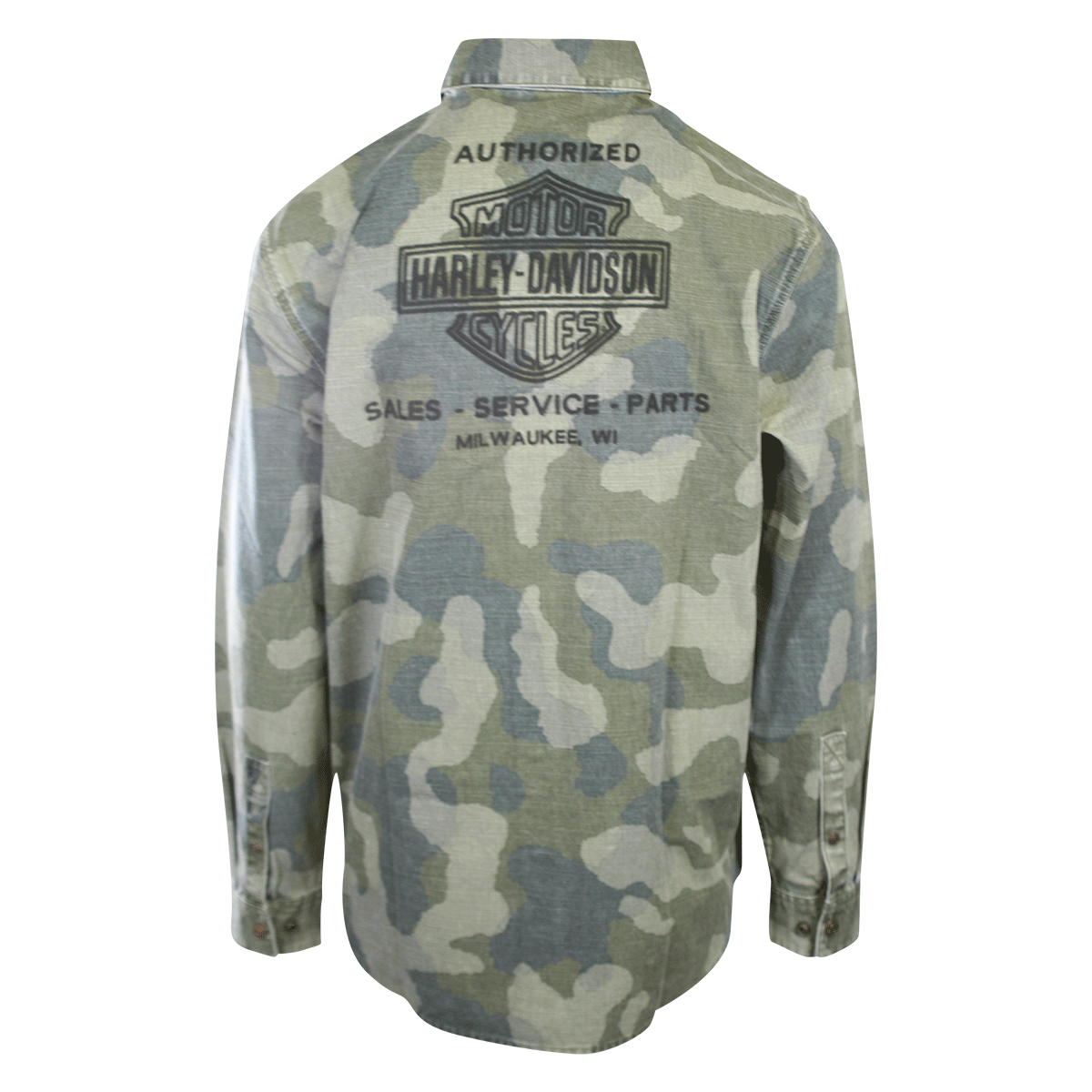 Harley-Davidson Men's Shirt Camo Military-inspired Street Surplus L/S (S58)