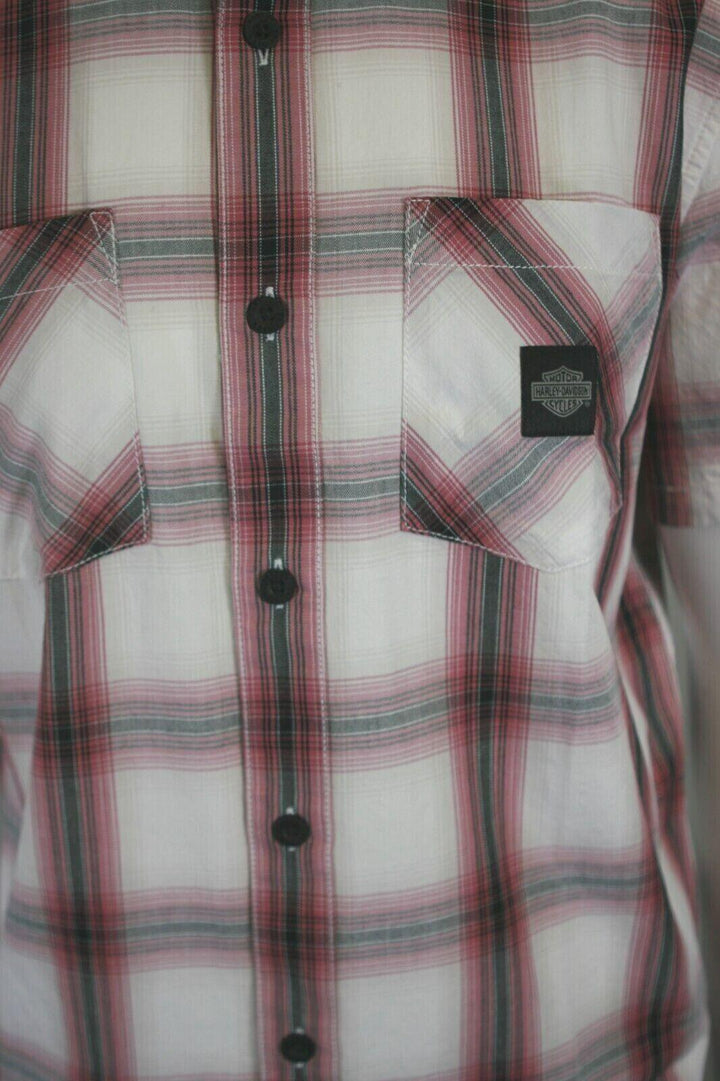 HD Branded Men's Shirt Red Plaid Forever S/S Woven (S54)