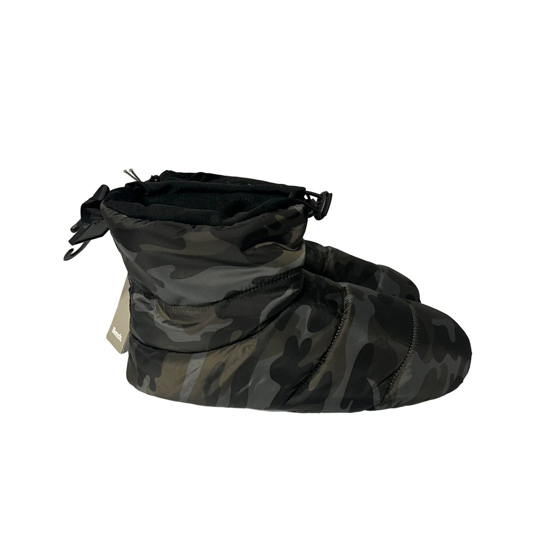Bench Men's Green Camo Puffer Slippers Indoor FiberFill (S05)
