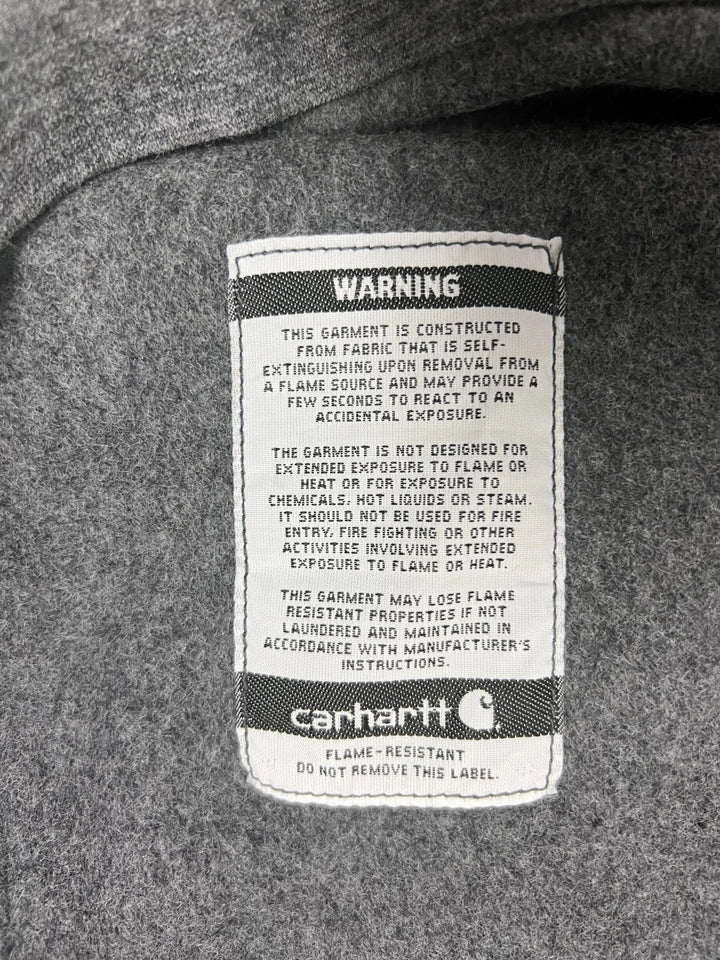 Carhart FR Men′s Granite Heather Sweatshirt Quarter Zip Mock Neck (S52)