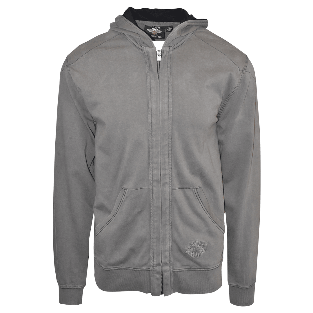 HD Men's Jacket Grey Heritage Eagle Full Zip (S04)