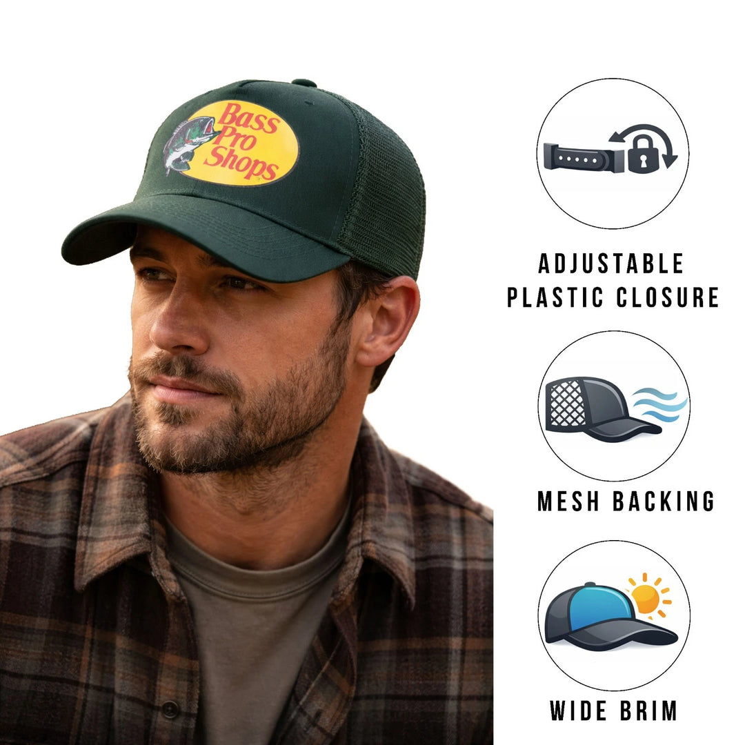 Bass Pro Shops Trucker Cap Mesh Snapback Outdoor Hat - Assorted 6 Mystery Packs