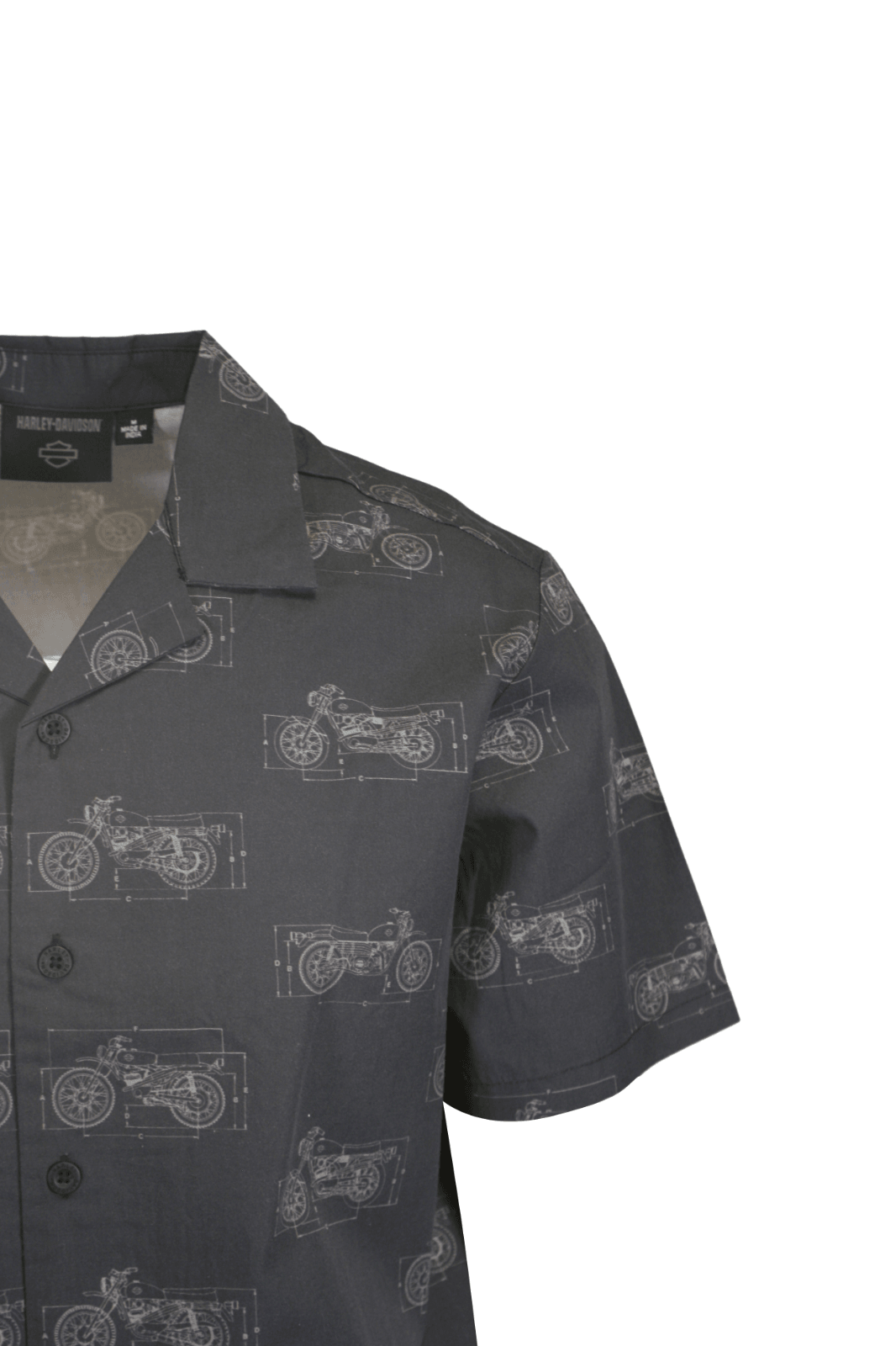 HD Branded Men's Shirt Black Fueled Allover Custom Print S/S (S60)