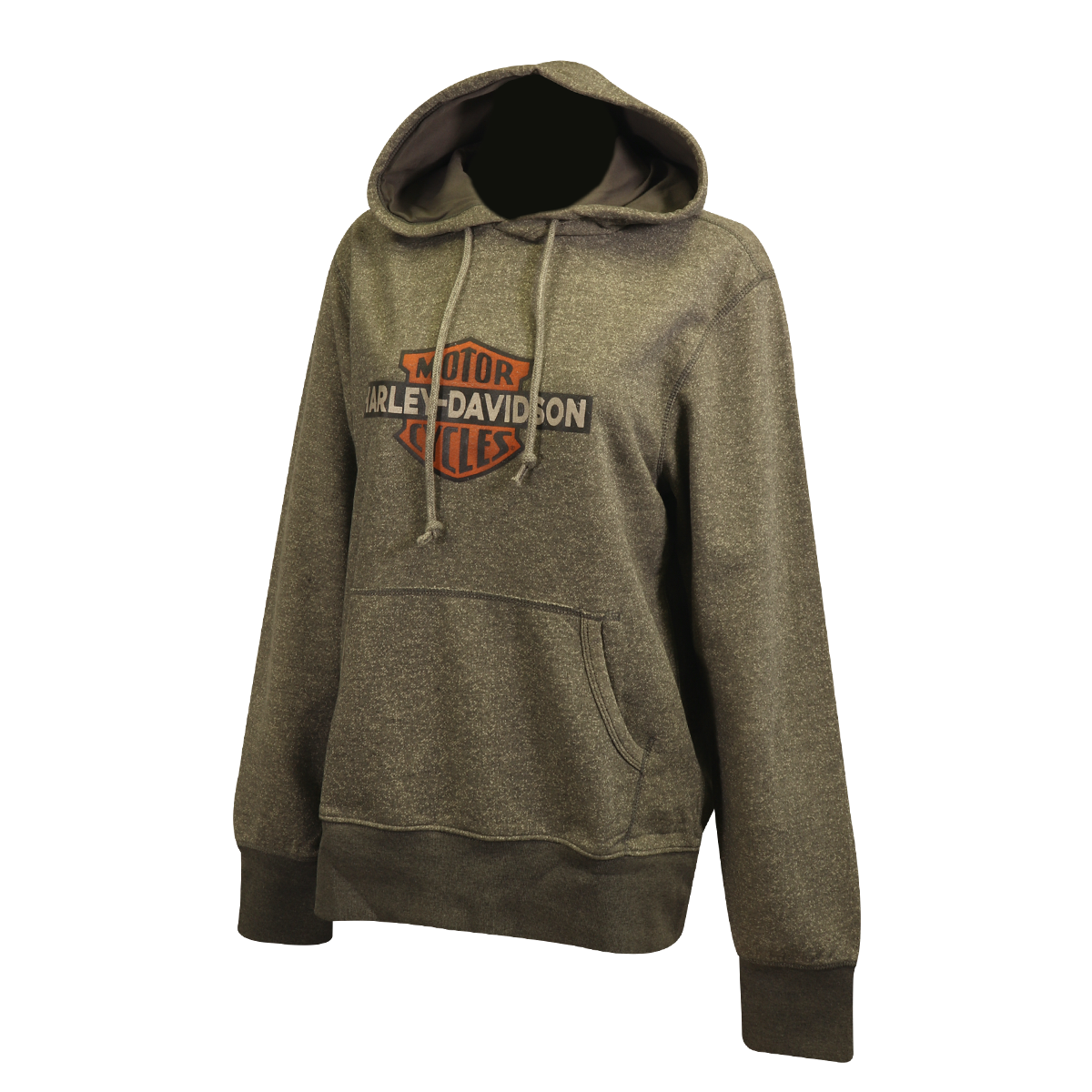 Harley-Davidson Women's Hoodie Grey Official Logo Print Pullover L/S