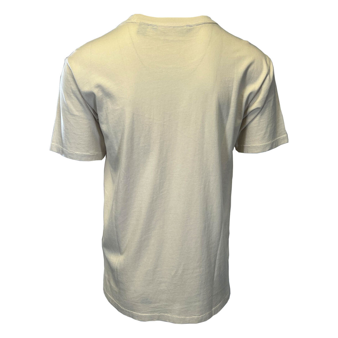 HD Branded Men's Bone White T-Shirt Letter Jersey Appliqué S/S Tee (S97)