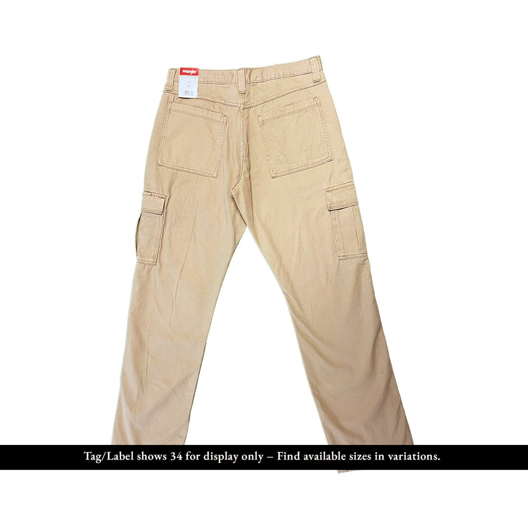 Wrangler Men's Elm Khaki Pant Fleece Lined Cargo Relaxed Fit Five Star (S01)