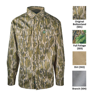 Companions Mossyoak Men's Shirt Dirt Cotton Twill 2 Flap Pockets L/S (S01 - S04)