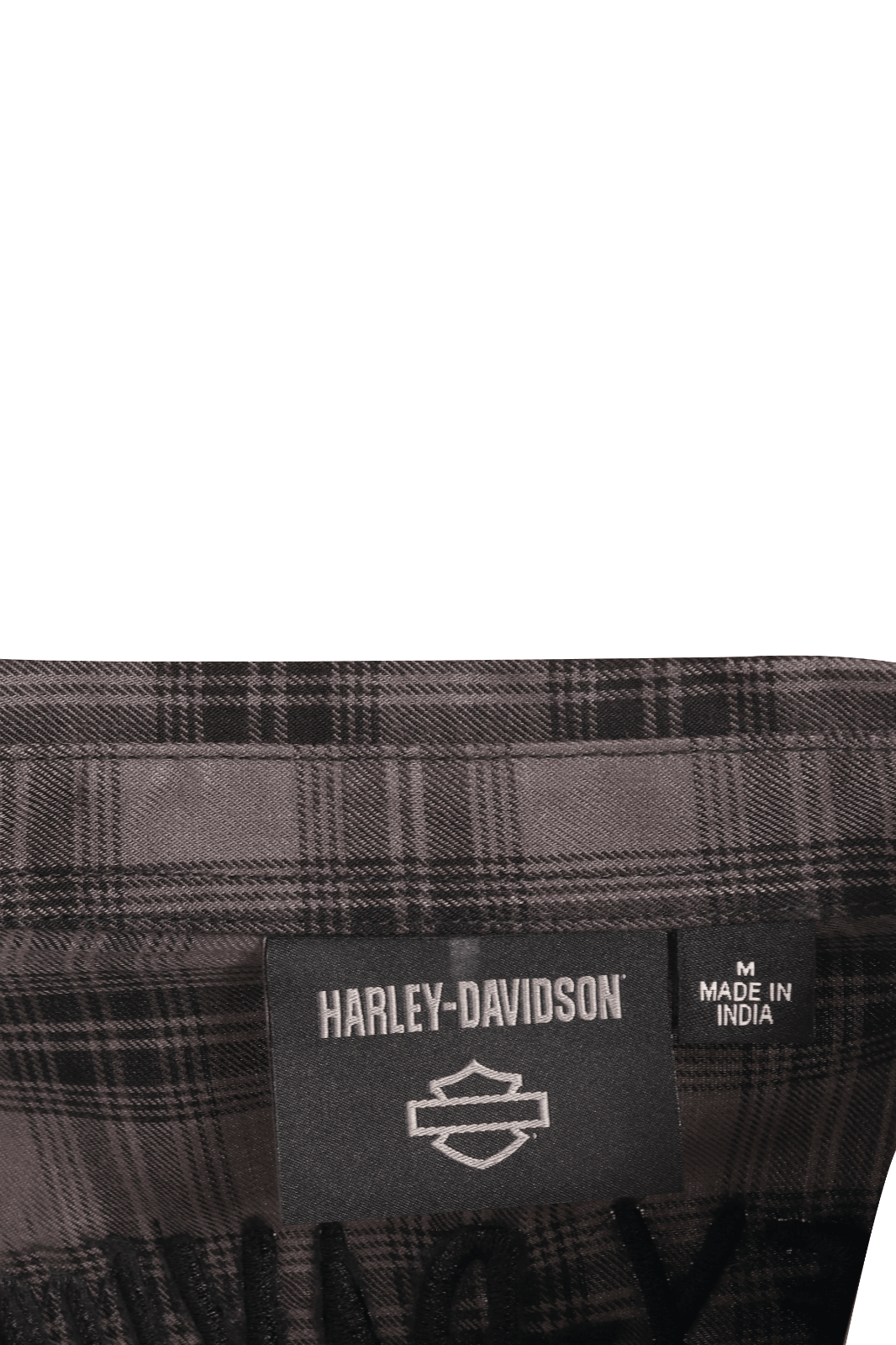 HD Branded Women's Shirt Black Grey Plaid Rose L/S Woven (S18)