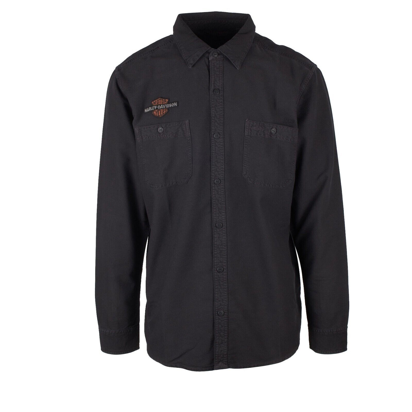 Harley-Davidson Men's Vintage Eagle Grey Eagle L/S Woven Shirt (S51)