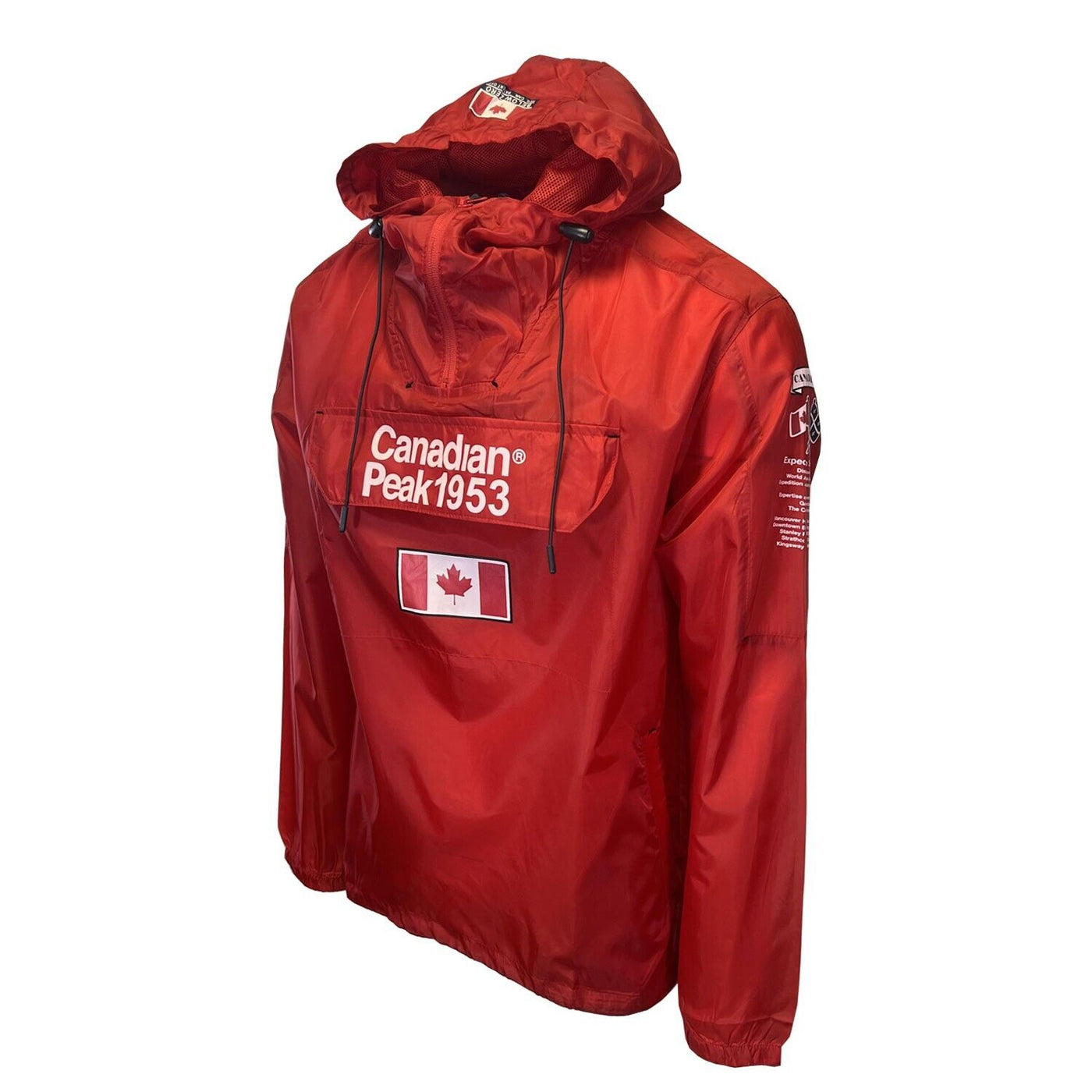 Canadian Peak Men's Red Jacket 1953 Butaneak Wind Rain Breaker (S04)