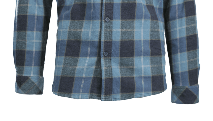 O'Neill Men's Navy Blue Shirt Redmond Plaid Stretch Flannel Long Sleeve (S24)