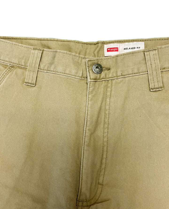 Wrangler Men's Elm Khaki Pant Fleece Lined Cargo Relaxed Fit Five Star (S01)