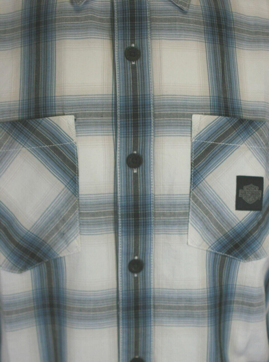 HD Branded Men's Shirt Blue Plaid Forever S/S Woven (S55)
