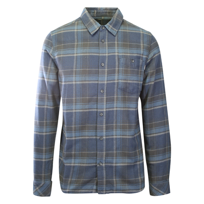 O'Neill Men's Graphite Shirt Redmond Plaid Stretch Flannel Long Sleeve (S29)