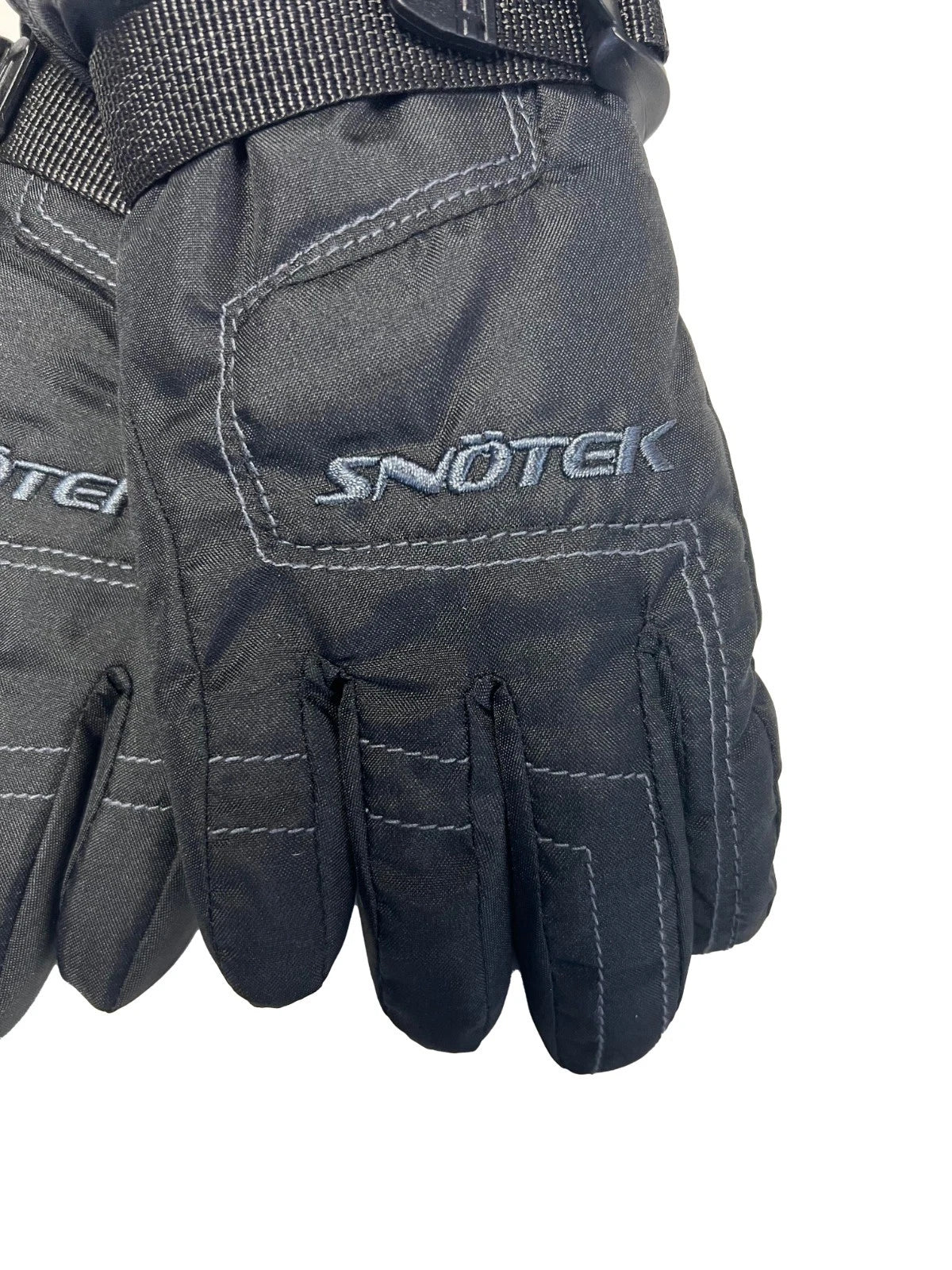 Snotek Junior's Black Stitched Performance Winter Ski Gloves ST318 (S03)