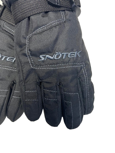 Snotek Junior's Black Stitched Performance Winter Ski Gloves ST318 (S03)