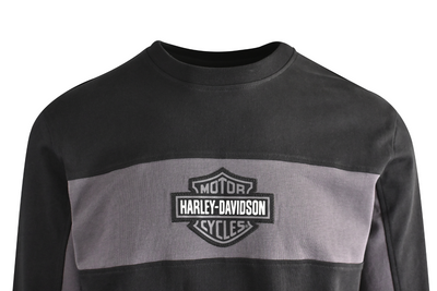 Harley-Davidson Men's T-Shirt Black Beauty Racing Bar & Shield Long Sleeve (S25)