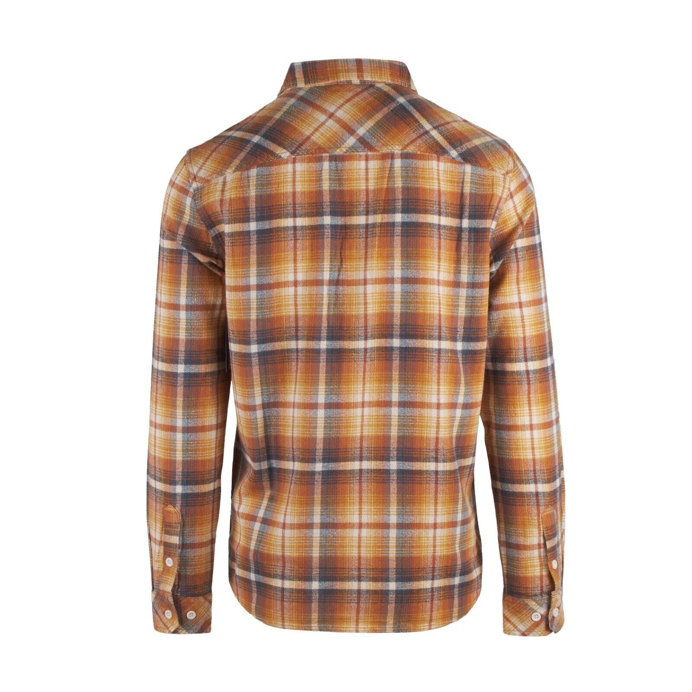 O'Neill Men's Cream Orange Plaid Whittaker L/S Flannel Shirt (S01)
