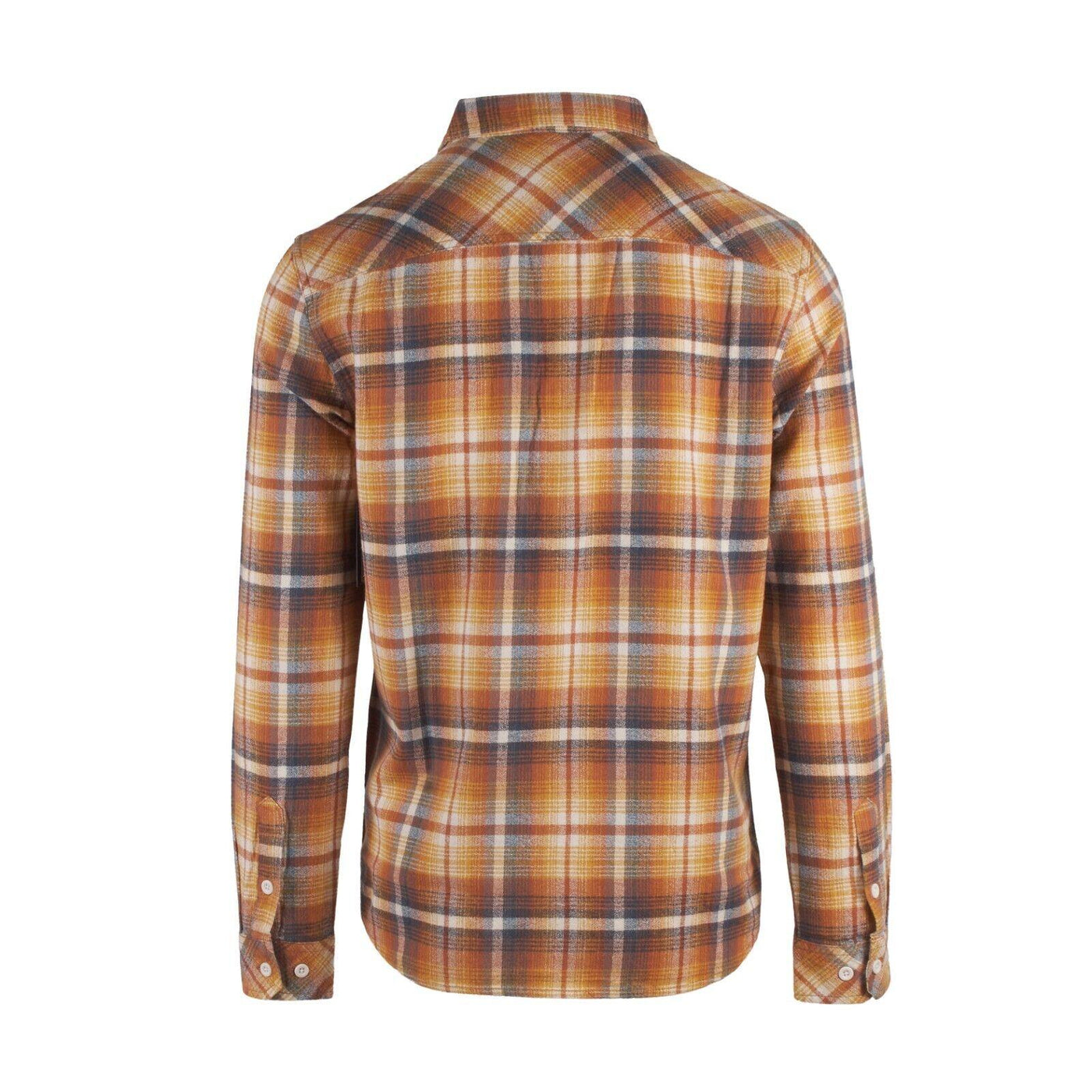 O'Neill Men's Cream Orange Plaid Whittaker L/S Flannel Shirt (S01)