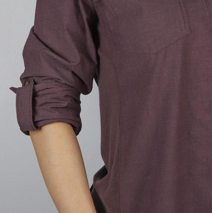 Carhartt Women's Muted Plum L/S Woven Shirt (211)