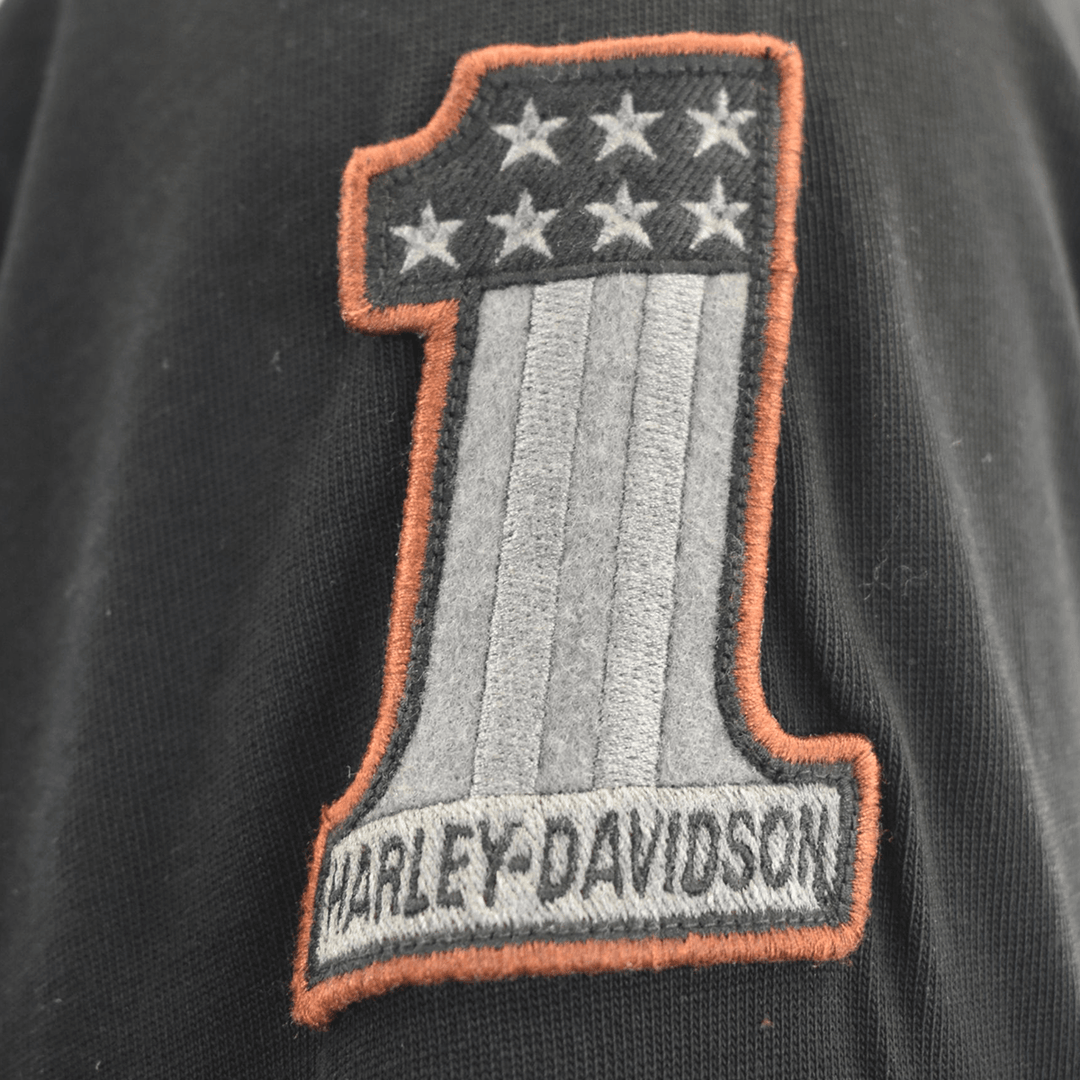 HD Branded Men's Hoodie Black Iron Block Distressed Full Zip (S08)