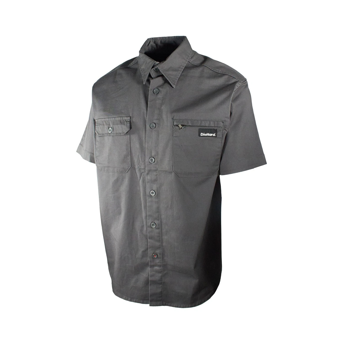 DieHard Men's Shirt Work Twill Resists Short Sleeve Black, Navy, Grey