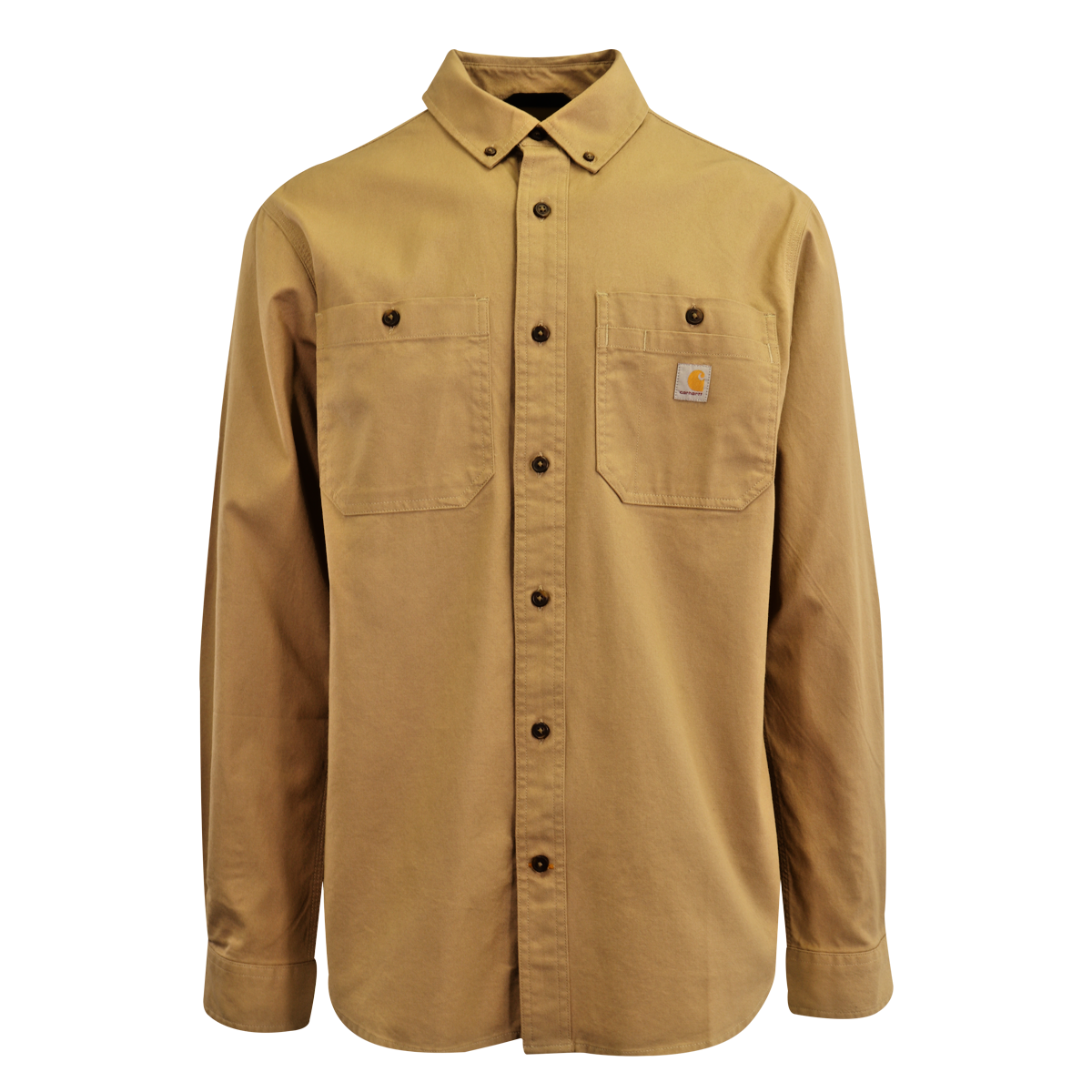 Carhartt Men's Flannel Shirt Rugged Flex Tan Long Sleeve (327)