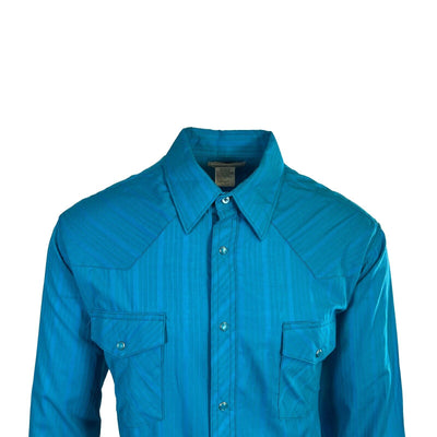 Wrangler Men's Teal Shirt Wrancher Long Sleeve Comfort (S03)