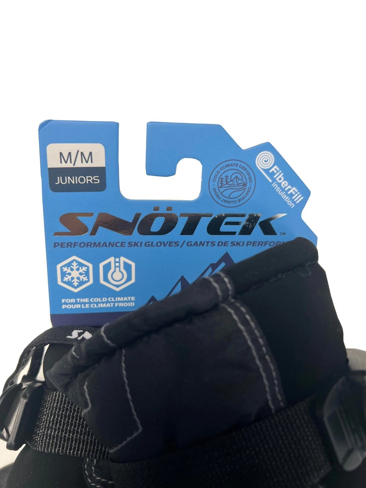 Snotek Junior's Black Stitched Performance Winter Ski Gloves ST318 (S02)