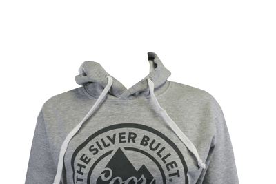 Coors Light Women's Light Grey Hoodie The Silver Bullet Laced Pullover (S01)