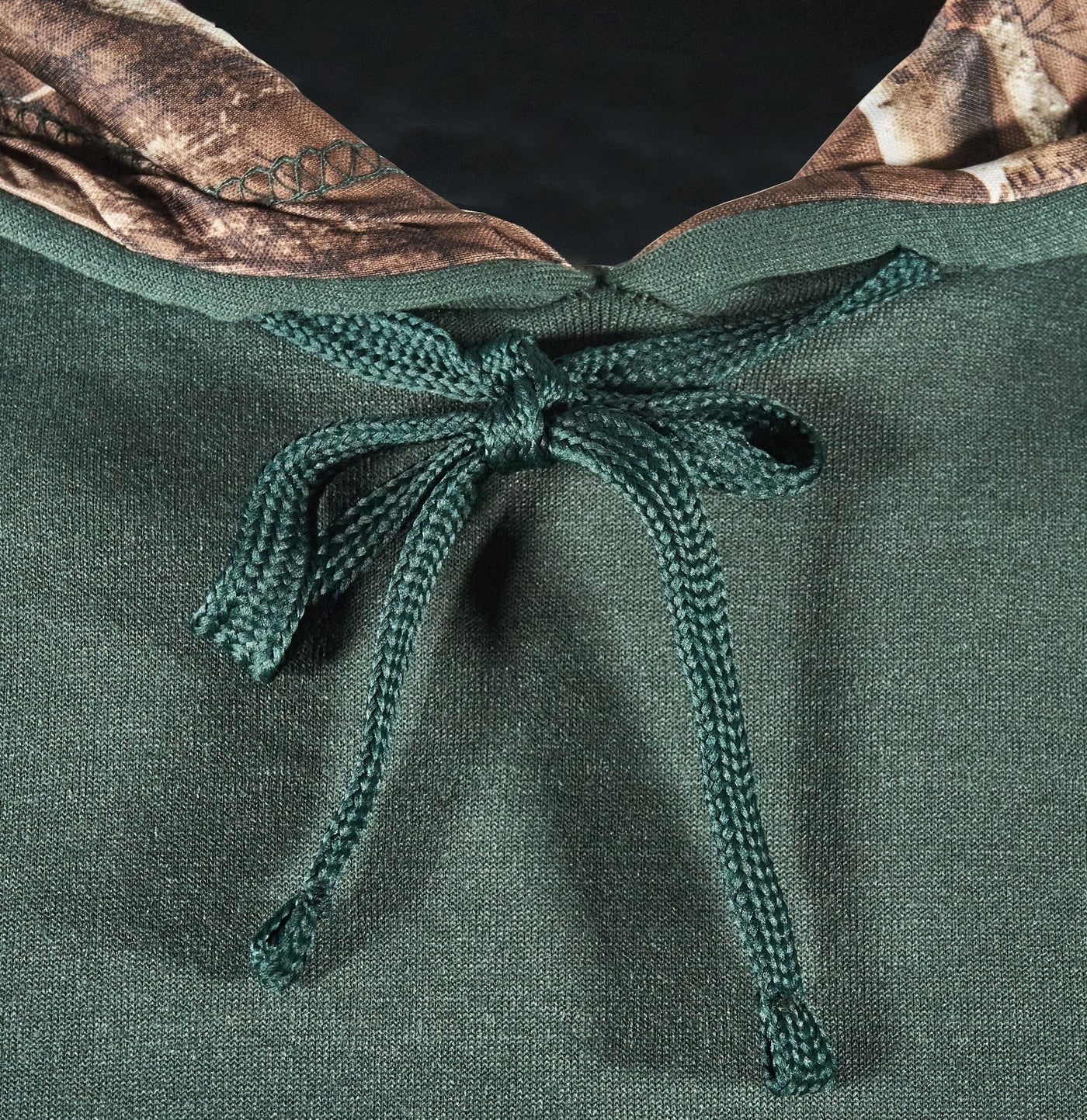 Realtree Men’s Hoodie Edge Camo Lined Hunting Pullover (Forest Green, Black)