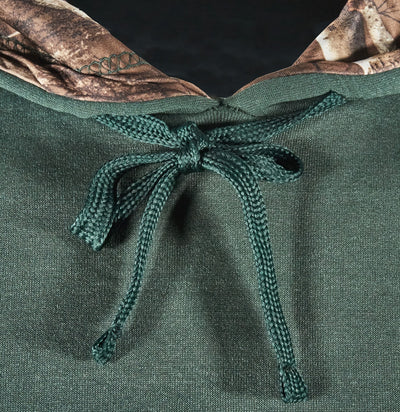 Realtree Men’s Hoodie Edge Camo Lined Hunting Pullover (Forest Green, Black)
