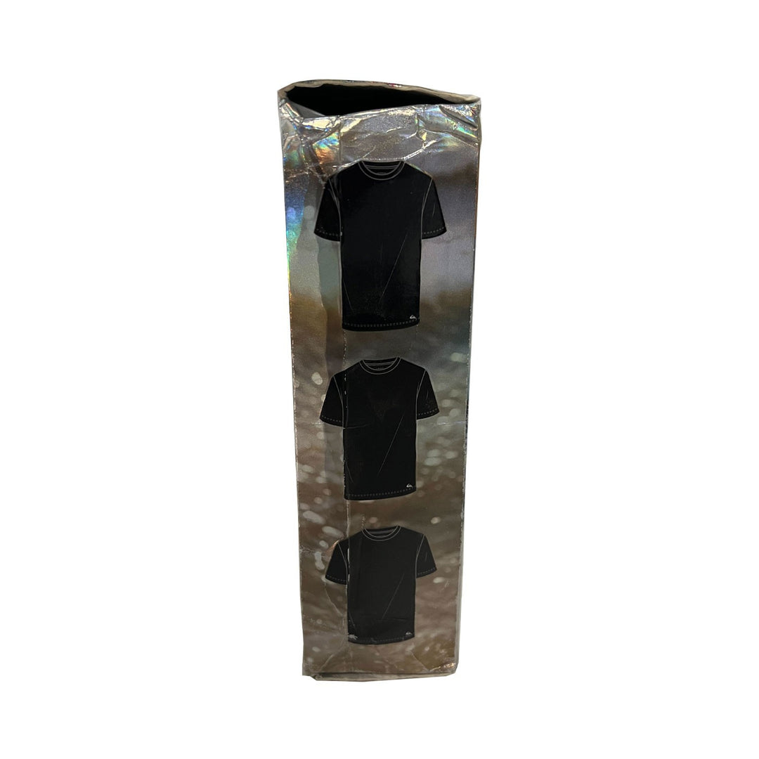 Quiksilver Men's Black T-Shirts 3 Pack Premium Cotton Crew Neck (S15)
