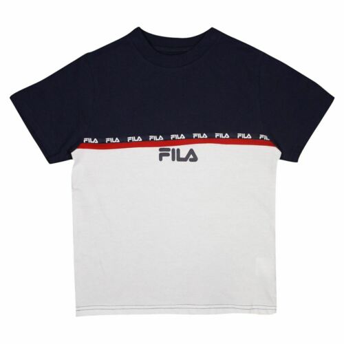 FILA Boy's Navy Blue & White Two-Toned T-Shirt & Pants Set (S01)