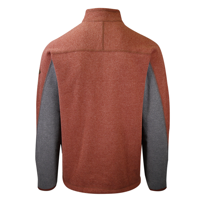 Eddie Bauer Men's Heather Cocoa w/ Grey Sleeve Mountain Fleece 1/2-Zip Sweater