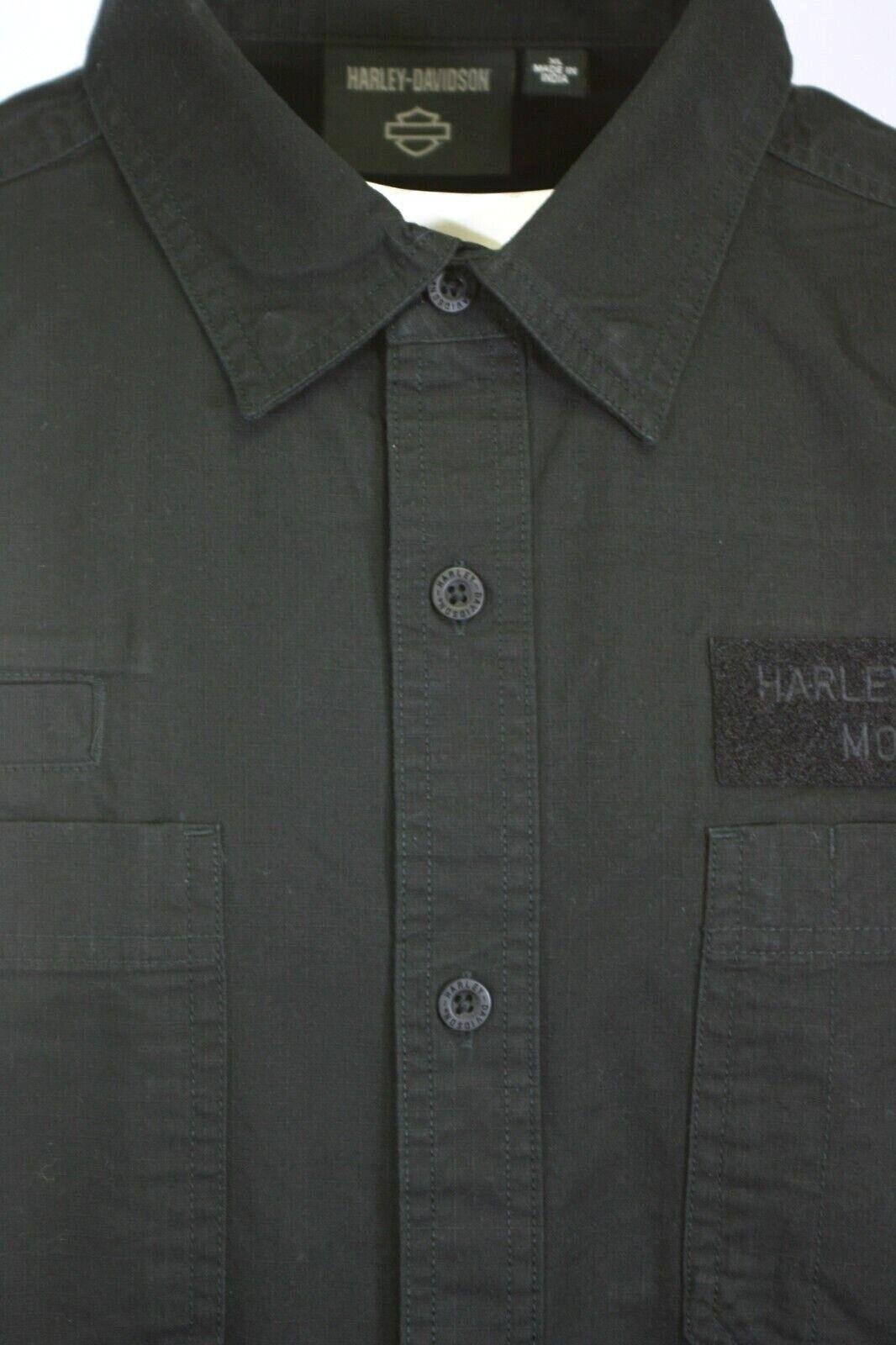 HD Branded Men's Shirt Black Beauty Park Shirt L/S Woven (S64)