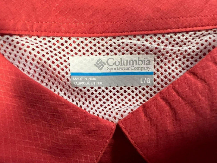 Columbia Men's Sunset Red Shirt Slack Tide PFG Camp Shirt UPF 50 S/S (683)