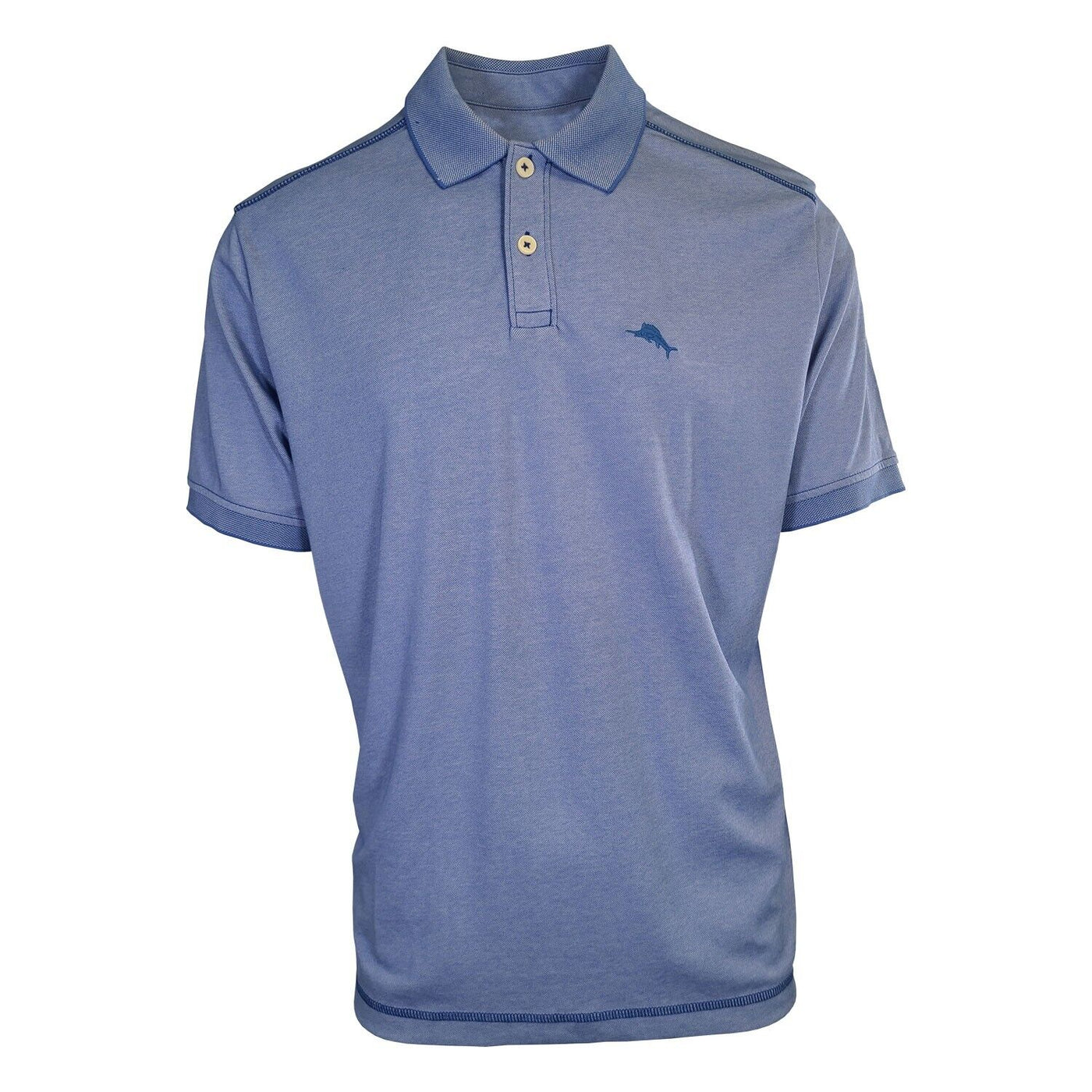 Tommy Bahama Men's Rococo Blue Performance Polo 2 Buttons T-Shirt S/S (S15)