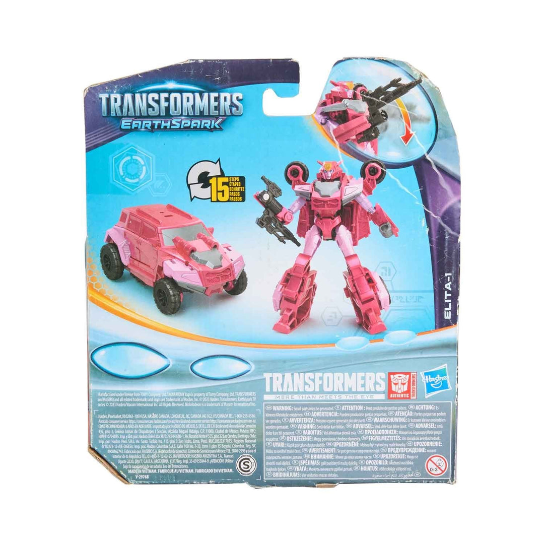 Transformers Toys EarthSpark Warrior Class Elita-1 Robot Action Figure (S49)