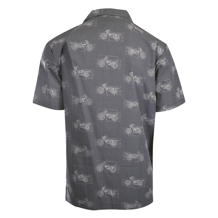 HD Branded Men's Shirt Dark Grey Fueled Allover Custom Print S/S (S61)